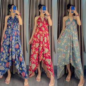 PIRAMID LONGDRESS TaLI SATIN- Dress Pantai - Sutra
